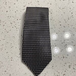 Jimmy V Silk‎ Tie Black Grey Silver geometric NCAA Basketball, Final four!